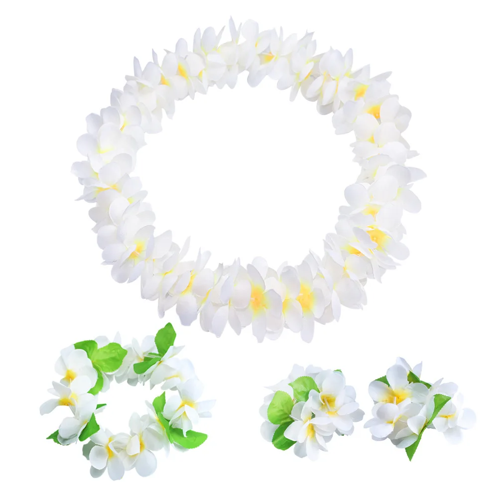 4pcs/veľa hawaii party leis kvetinový veniec veniec havajské náhrdelník hawai šaty kvetinové Deti Hlavu Dekorácie Falošné Kvet