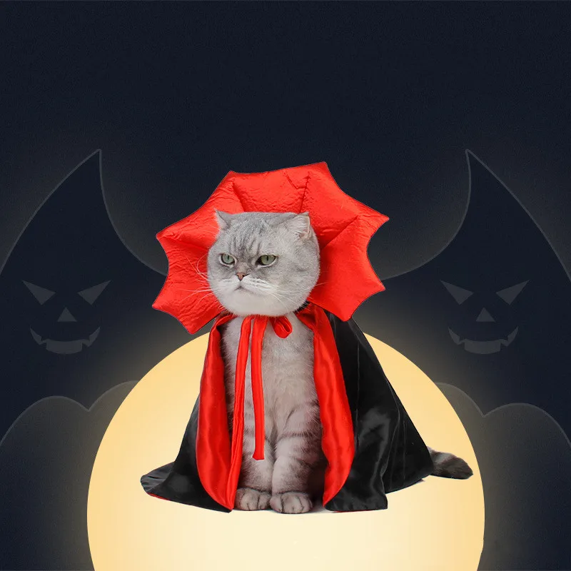 Nové Halloween Pet Kostýmy Roztomilý Cosplay Upír Plášť Pre Malý Pes, Mačka, Mačiatko, Šteňa Šaty Kawaii Pet Oblečenie Mačka Accessoties