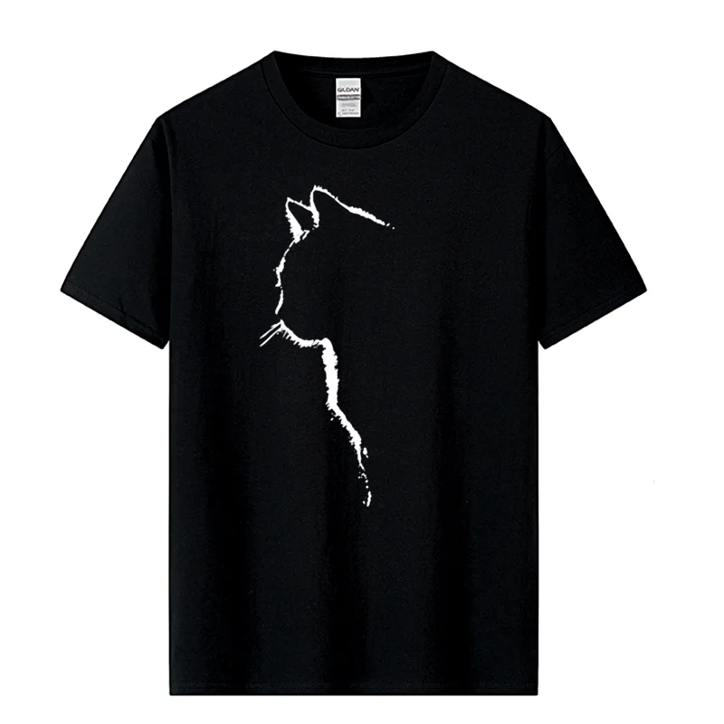 Pánske T-shirt Najvyššej Kvality, 100% Bavlna, Krátky Rukáv Cool Cat Tlače Príležitostné Voľné Mužov T Shirt O-neck T-shirt Muži Košele