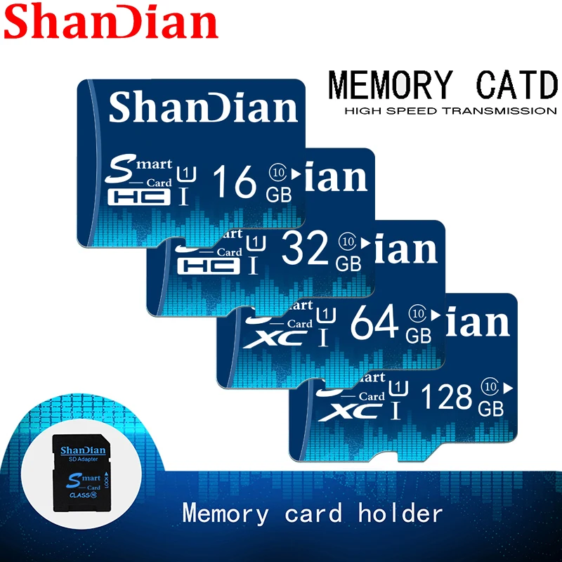 SHANDIAN Smart SD Karty 32 GB, 16 GB Pamäťová Karta 8GB Reálne možnosti Smartsd Triedy 10 Smartsd TF Vysokej Rýchlosti pre smartphone PC stôl