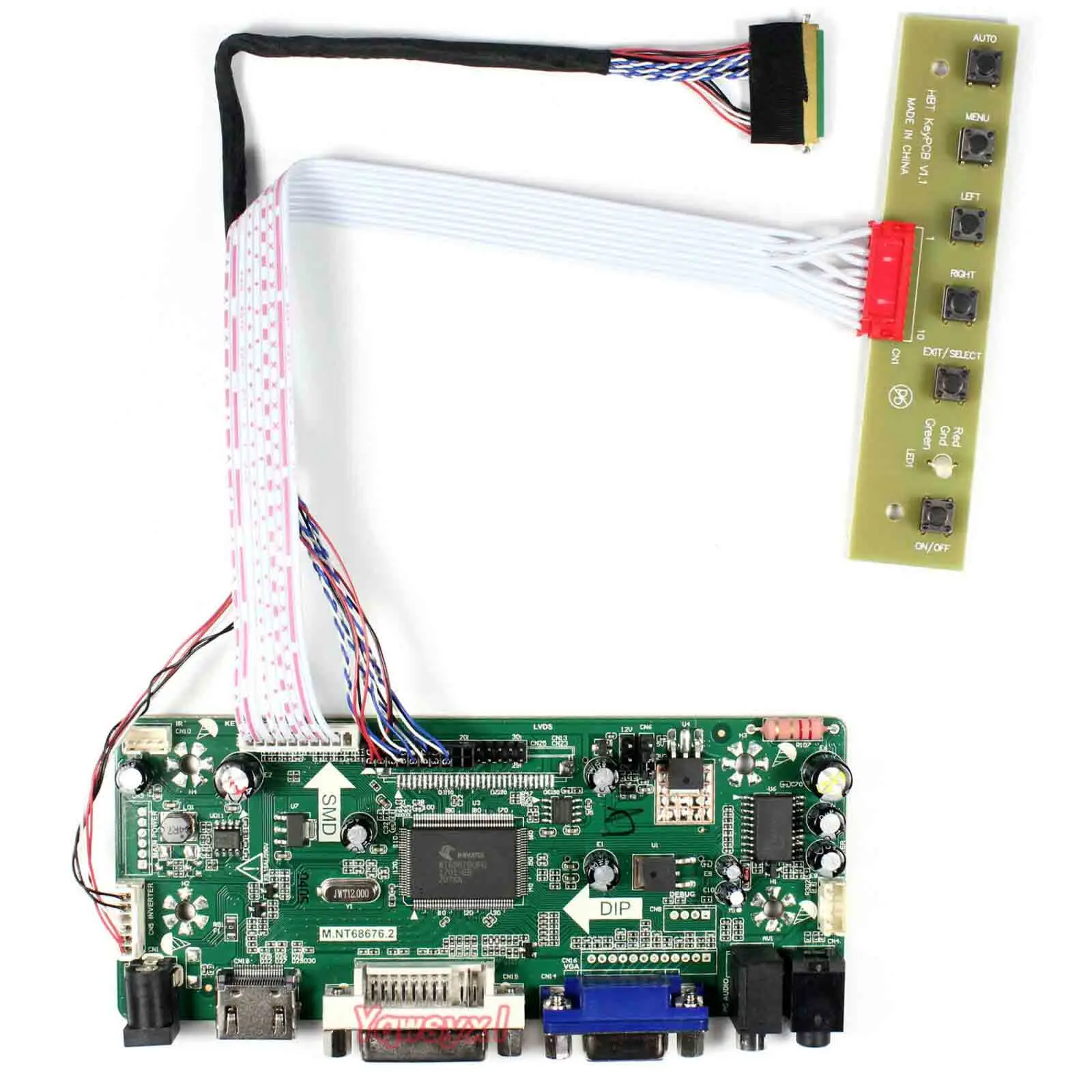 Yqwsyxl riadiacej Dosky Monitora Držiak pre LTN101NT06 HDMI+DVI+VGA LCD LED displej Regulátora Rada Ovládač