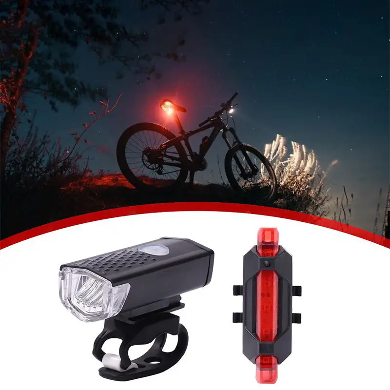 Požičovňa Ľahké Nepremokavé Čierna Predné Červené Zadné zadné Svetlo LED USB Štýl Nabíjateľnú Batériu alebo Štýl Bicykli jazda na Bicykli Prenosné Svetlo Obrázok 3 