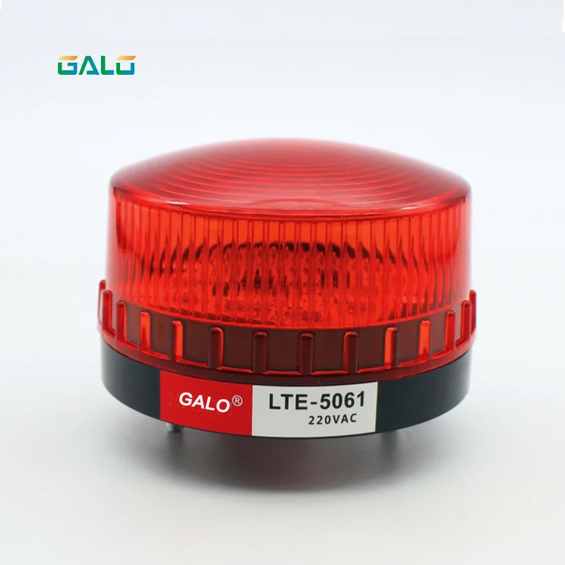 Vysoko Kvalitné Nepremokavé 12V~220V Bezpečne Bezpečnostný Poplachový Signál Strobe Bezpečnostné Upozornenie Zelená Červená Oranžová mini Blikajúce LED Svetlo