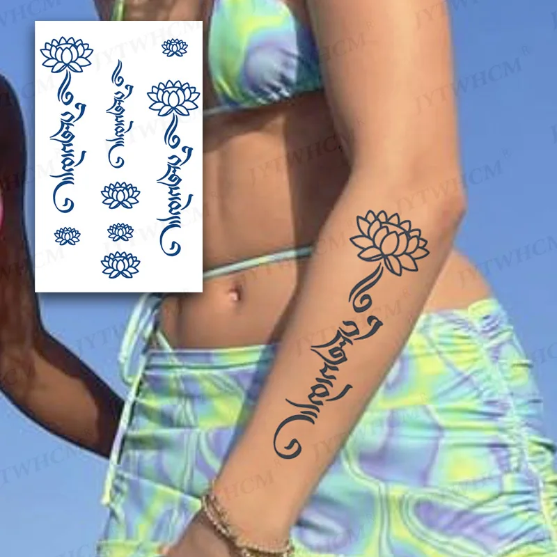 Semi-permanentné Nepremokavé Dočasné Tetovanie Nálepky Nový Štýl 10-15 Dní Flash Tetovanie Falošné Body Art Tatto pre Mužov, Ženy, Dievčatá Obrázok 4 