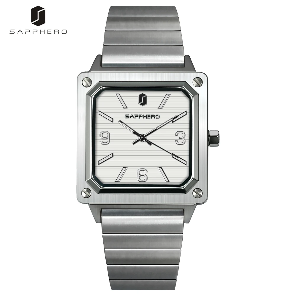 SAPPHERO Pánske Quartz Hodinky z Nerezovej Ocele 30 M Vodotesný Muž Náramkové hodinky Business Štýlové Módne Muž Hodiny