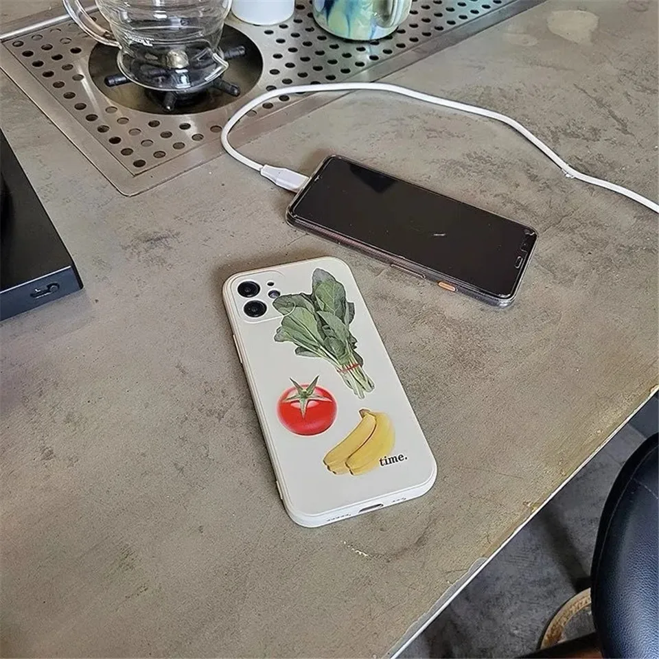 IN Korean Fialová Cesnak Smartphone Držiteľ Zeleniny, Špenát Mobil Prípade Nastavte Griptok Pre Iphone 13 Pro Max 12 11 XR Smart Obrázok 4 