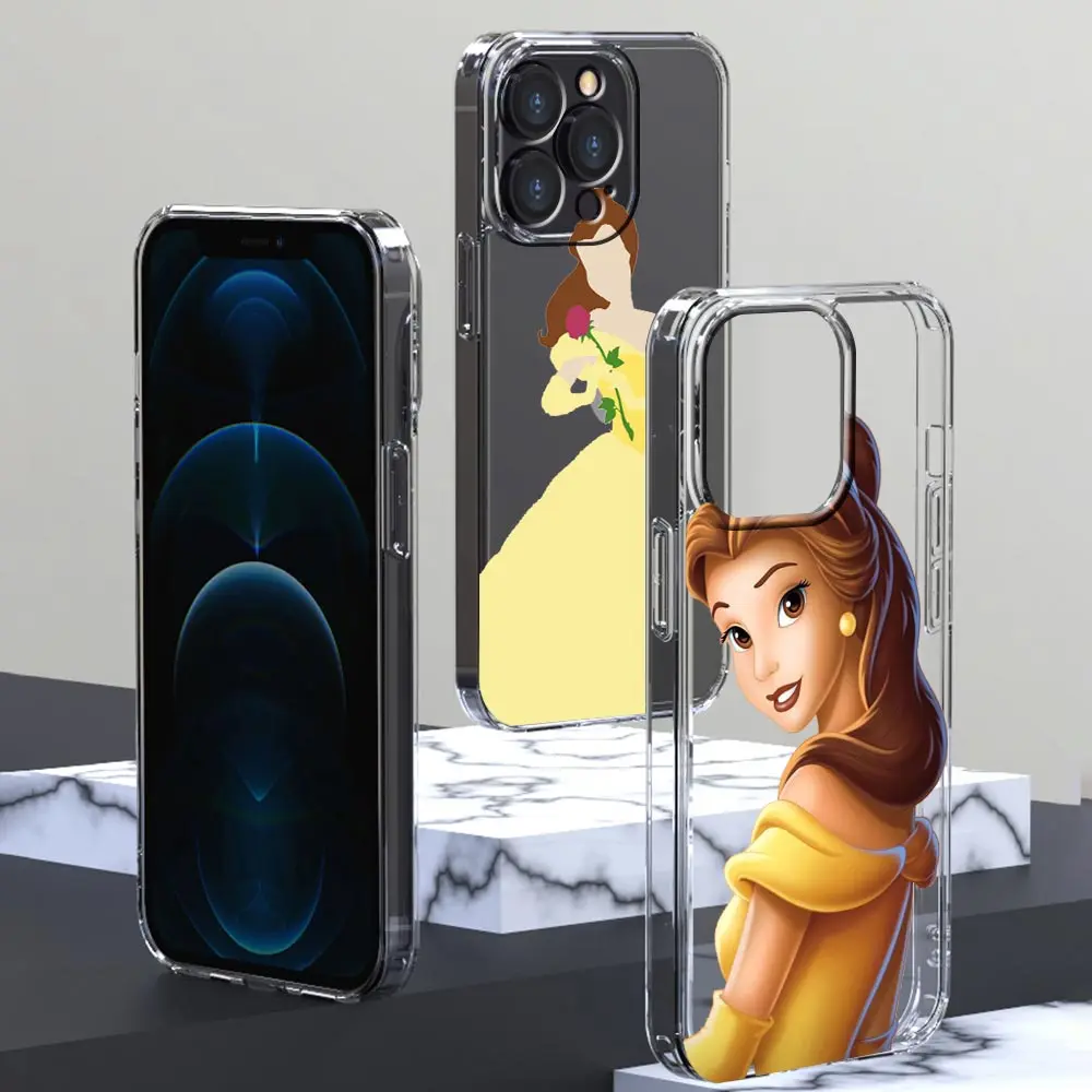 Disney Kráska A Zviera Luxusný Telefón puzdro Pre iPhone 13 11 12 Pro Max X XR XS 7 8 Plus SE 2020 Silikónové Jasné Kryt Fundas Obrázok 1 