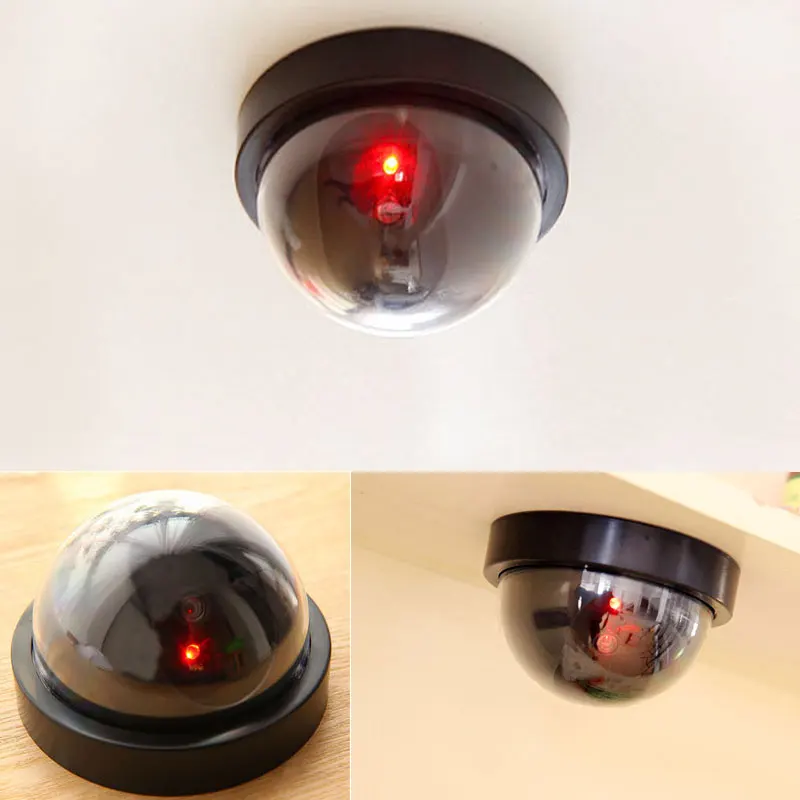Simulované Bezpečnostné Kamery Falošné Dome Figuríny Fotoaparát s Bleskom LED Svetlo NK-Nakupovanie Obrázok 3 