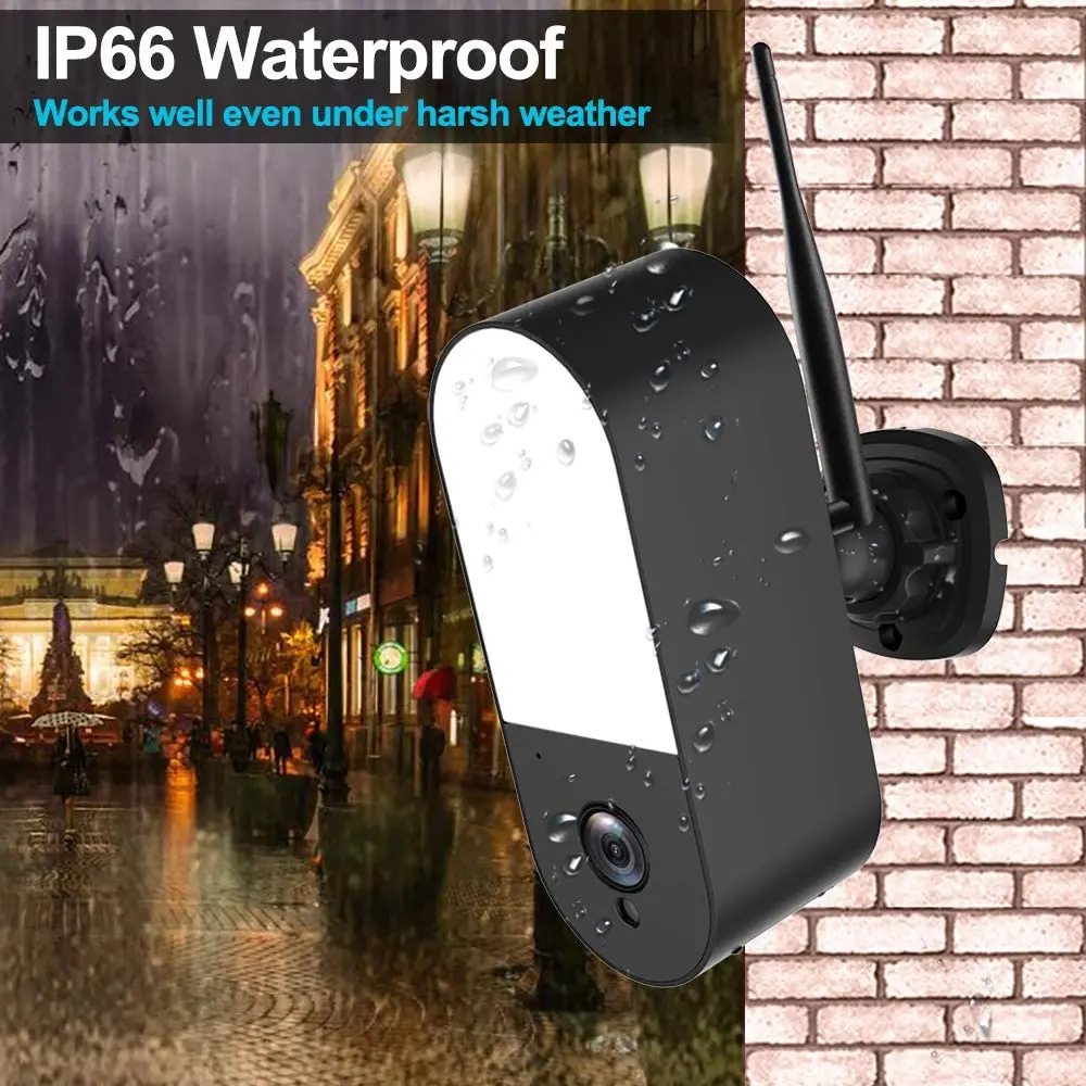 Floodlight IP Kamera HD 3MP Vodotesné exteriérové LED Lampa IP Kamera P2P WiFi Bezpečnostné Kamery CCTV Kamery Obrázok 5 