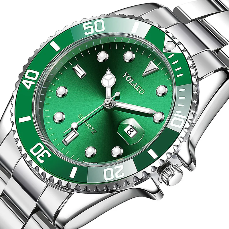 Nové pánske hodinky Luxusné Hodinky muž Zelená Hodiny Milenca hodinky z Nerezovej ocele Darček Vojenské Muž watche luxusné Náramkové hodinky Quartz