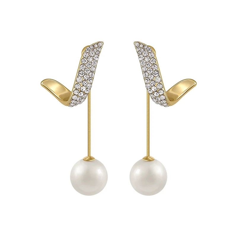 SHANGZHIHUA kórejský módne geometrické kovové pearl prívesok náušnice pre ženy 2021 gotický dievčatá elegantné šperky darček príslušenstvo Obrázok 5 