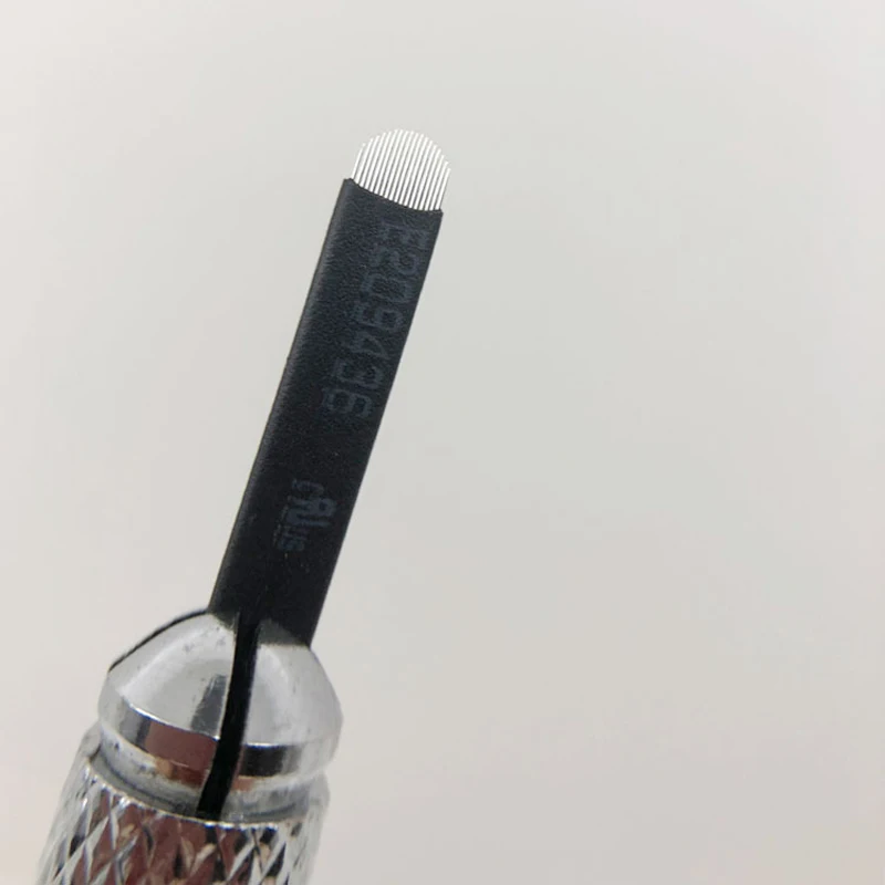 500 ks 0,18 mm Black Microblading Ihly Permanentného make-upu Tebori Obočie Ostrie Ihly Na Tetovanie Microblading Výšivky Pero