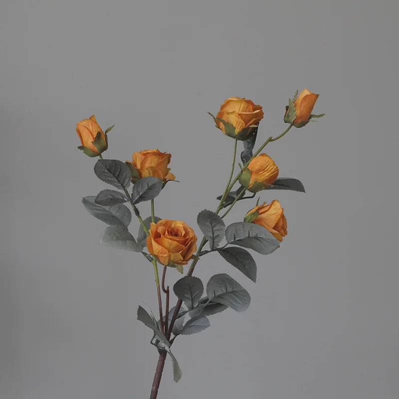 7 Vedúci Umelé Kvety vidieckom Štýle Vintage Jeseň Farba Rose Pobočky na Svadbu Domov Stôl Dekorácie Obrázok 4 