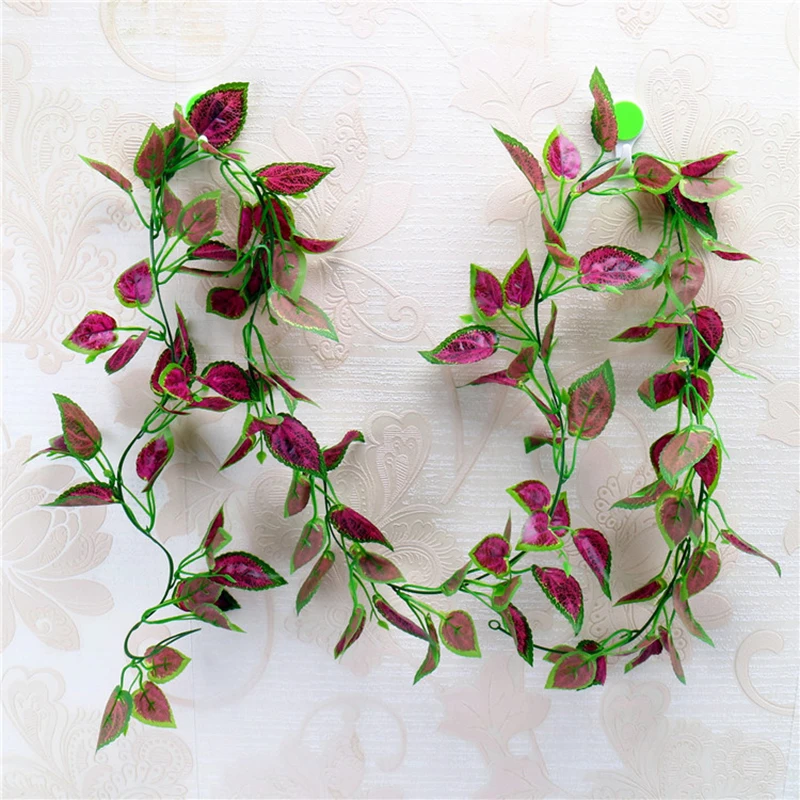 210 cm Umelé Rastliny Liana Zelenej Listovej Ivy Viniča pre Domáce Svadobné Dekorácie DIY Visí Garland Umelé Kvety Obrázok 3 