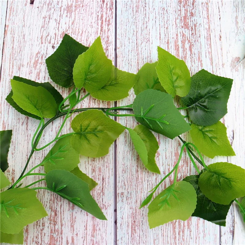 210 cm Umelé Rastliny Liana Zelenej Listovej Ivy Viniča pre Domáce Svadobné Dekorácie DIY Visí Garland Umelé Kvety Obrázok 5 