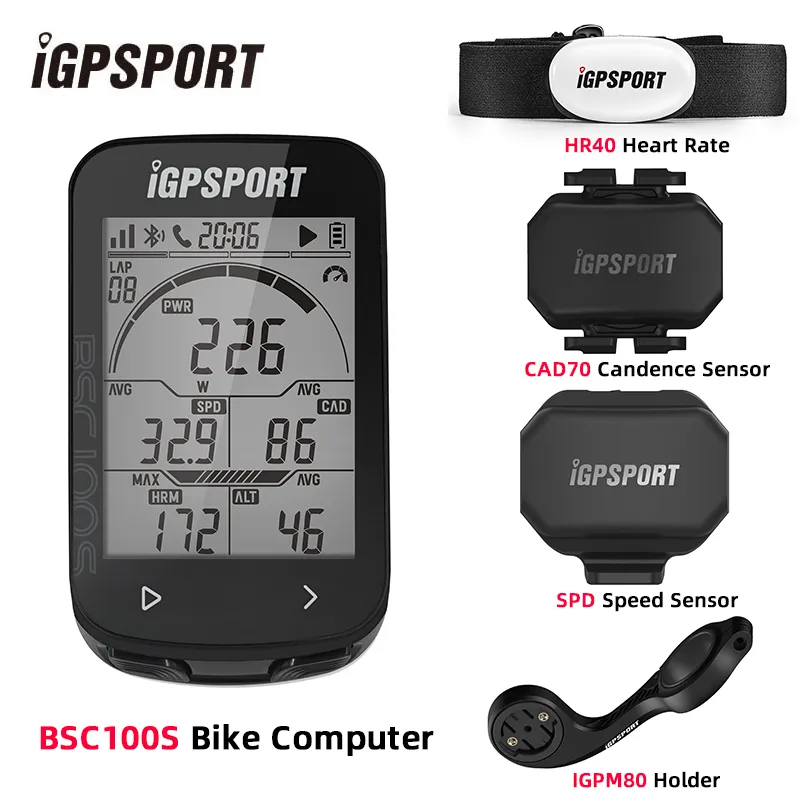 IGPSPORT BCS100S Bike Počítača BLE ANT+ 2.6 Palcový IPX7 Typ-C 40H Životnosti Batérie Automatické Podsvietenie GNSS Stopky IGS Požičovňa Počítačov