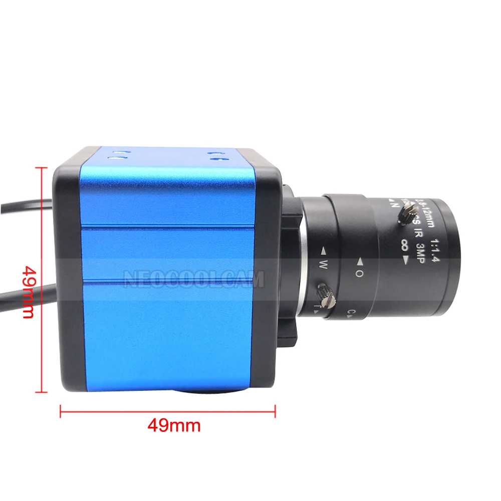 Mini Metal Box Kamera 5-50mm/5-100mm CS Mount Príručka Varifokálny Zoom Objektív 1200TVL CMOS Vnútorné Farby Analógové Bezpečnostné Kamery Obrázok 1 
