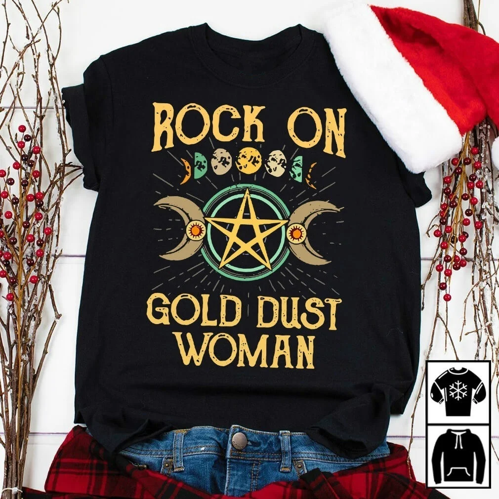 HAHAYULE-JBH Rock na Zlatý Prach Žena List Vytlačené T Shirt Stevie Nicks Style Fashion Street Oblečenie Obrázok 2 