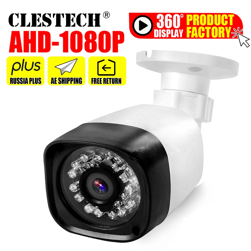 Plný AHD CCTV Mini Kamera 720P/960P/1080P SONY IMX323 HD Digital 2MP Nepremokavé ip66 24LED INFRAČERVENÉ Infračervené nočné videnie mať Bullet