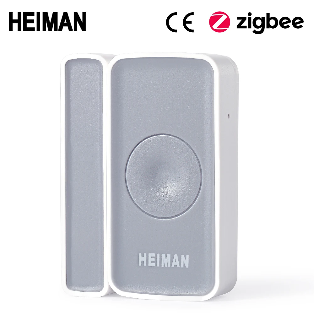 HEIMAN Zigbee magnetický spínač, Dvere, okna Detektor senzor alarmu pre inteligentný dom Bezpečnostný alarm domov