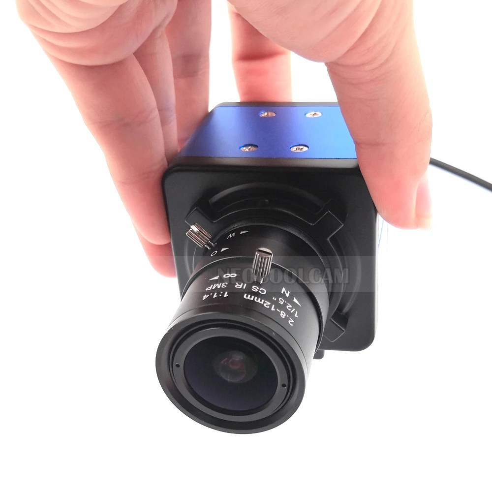 Mini Metal Box Kamera 5-50mm/5-100mm CS Mount Príručka Varifokálny Zoom Objektív 1200TVL CMOS Vnútorné Farby Analógové Bezpečnostné Kamery Obrázok 4 